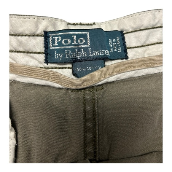 Polo Ralph Lauren Shorts Mens 38 Green 100% Cotton Flat Front Cargo Heavyweight - Picture 3 of 12